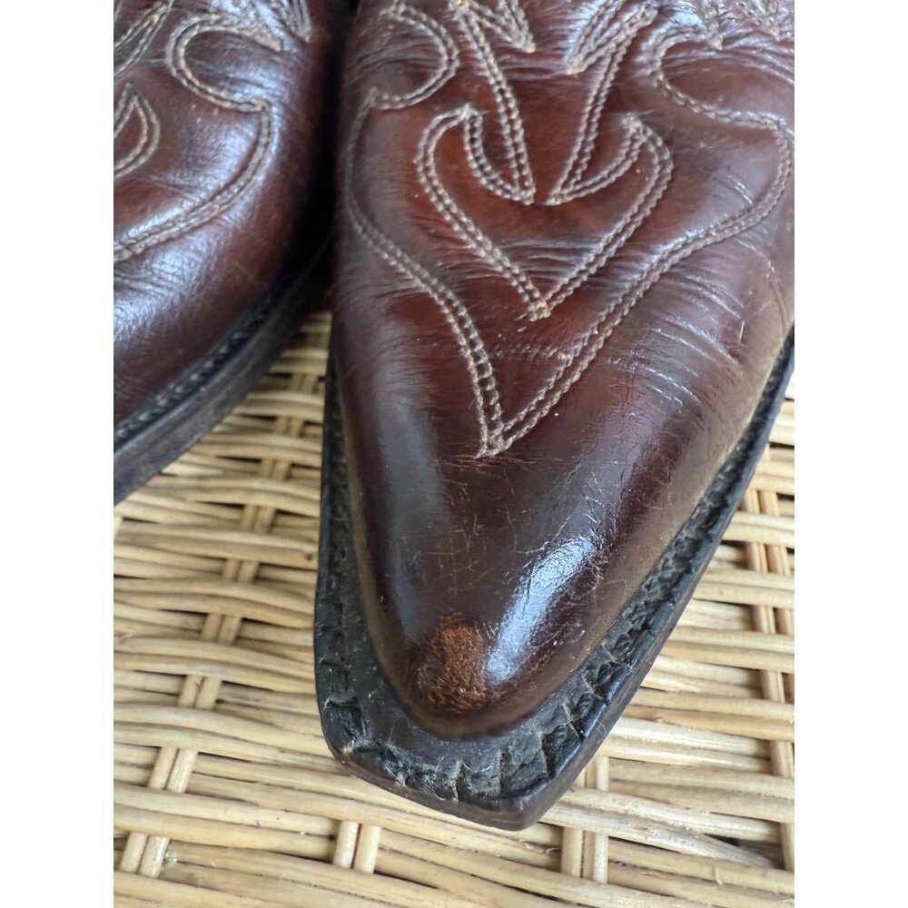 Vintage 80's Texas Brand Mens Western Boot Size 10D Leather - Picture 14 of 16